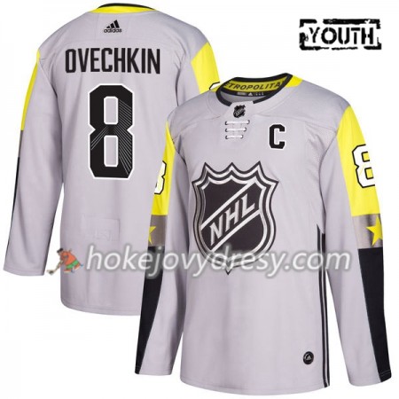 Dětské Hokejový Dres Washington Capitals Alexander Ovechkin 8 2018 NHL All-Star Metro Division Adidas Šedá Authentic